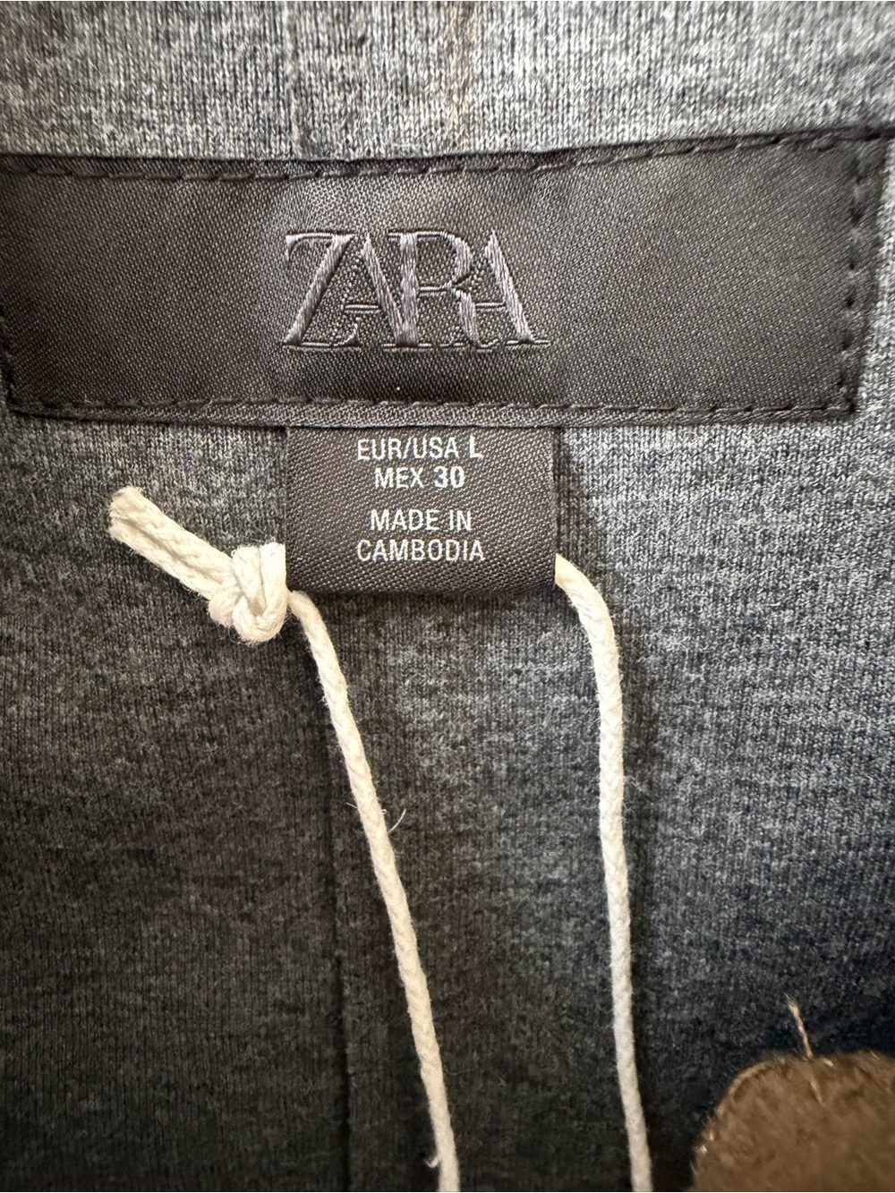 Zara Faux Suede Jacket Size L Dark Khaki - Picture 2 of 8